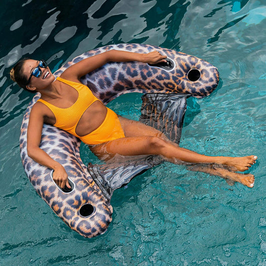 PoolCandy Safari Collection, Leopard Print Jumbo Sun Chair, High Resolution Photo RealPrint Technology