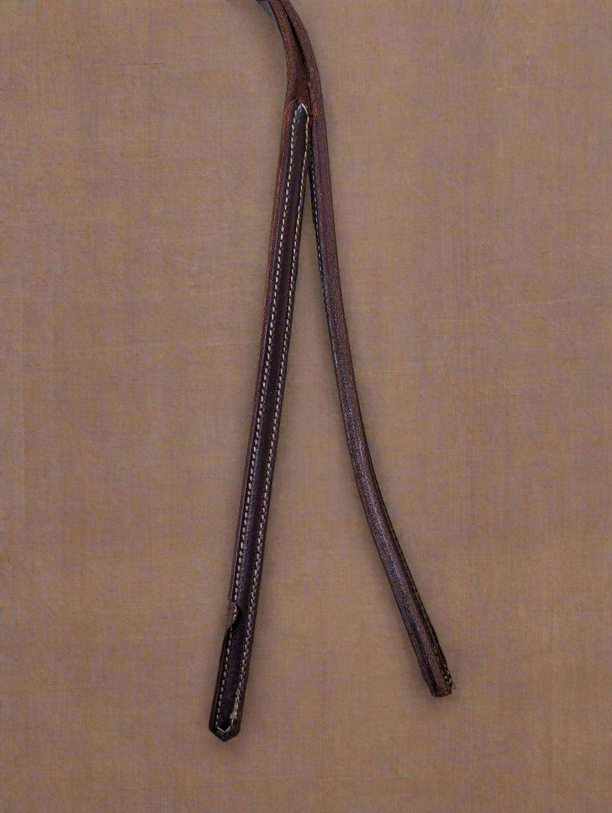 Genuine Harness Leather Split Reins – 8ft Weighted with Waterloop Ends
