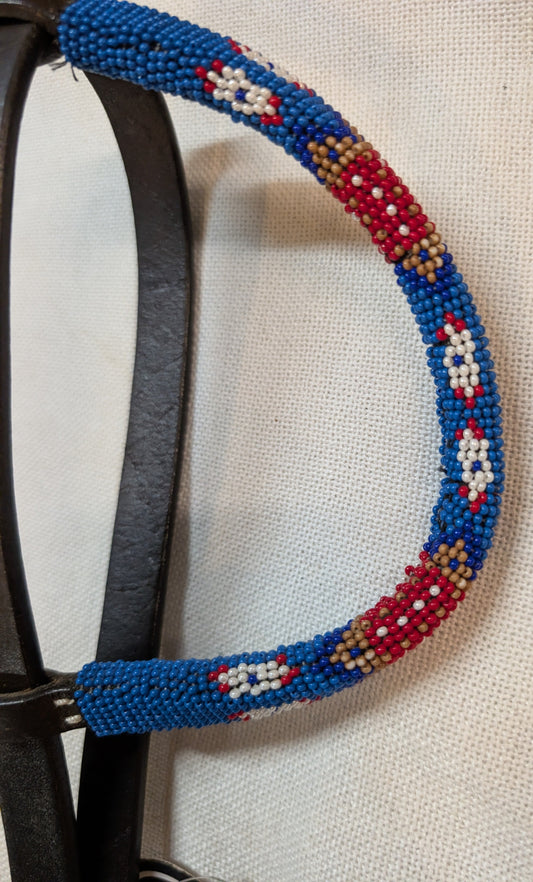 Oxbow One Ear Beaded Leather Headstall – Final Clearance