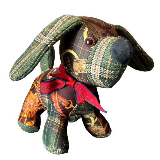 Fox Hunt Vintage Silk Scarf Loyal Puppy