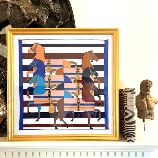 Rocabar Framed Vintage Silk Scarf 20"