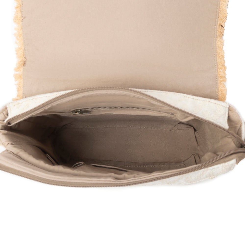 Myra Cinnamon Sands Crossbody Bag in Sunset Ivory
