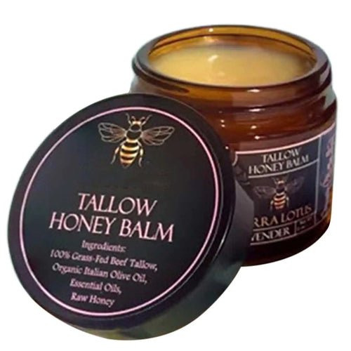 Organic Grass Fed Beef Tallow Balm With Raw Honey Moisturizing Cream