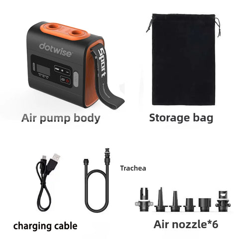 DOTWISE 22PSI High Flow Outdoor Camping Pump For Air Mattress Kayak