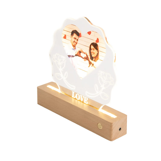 3D Love Lamp Acrylic LED Night Light Customized Photos Valentines Day Gift