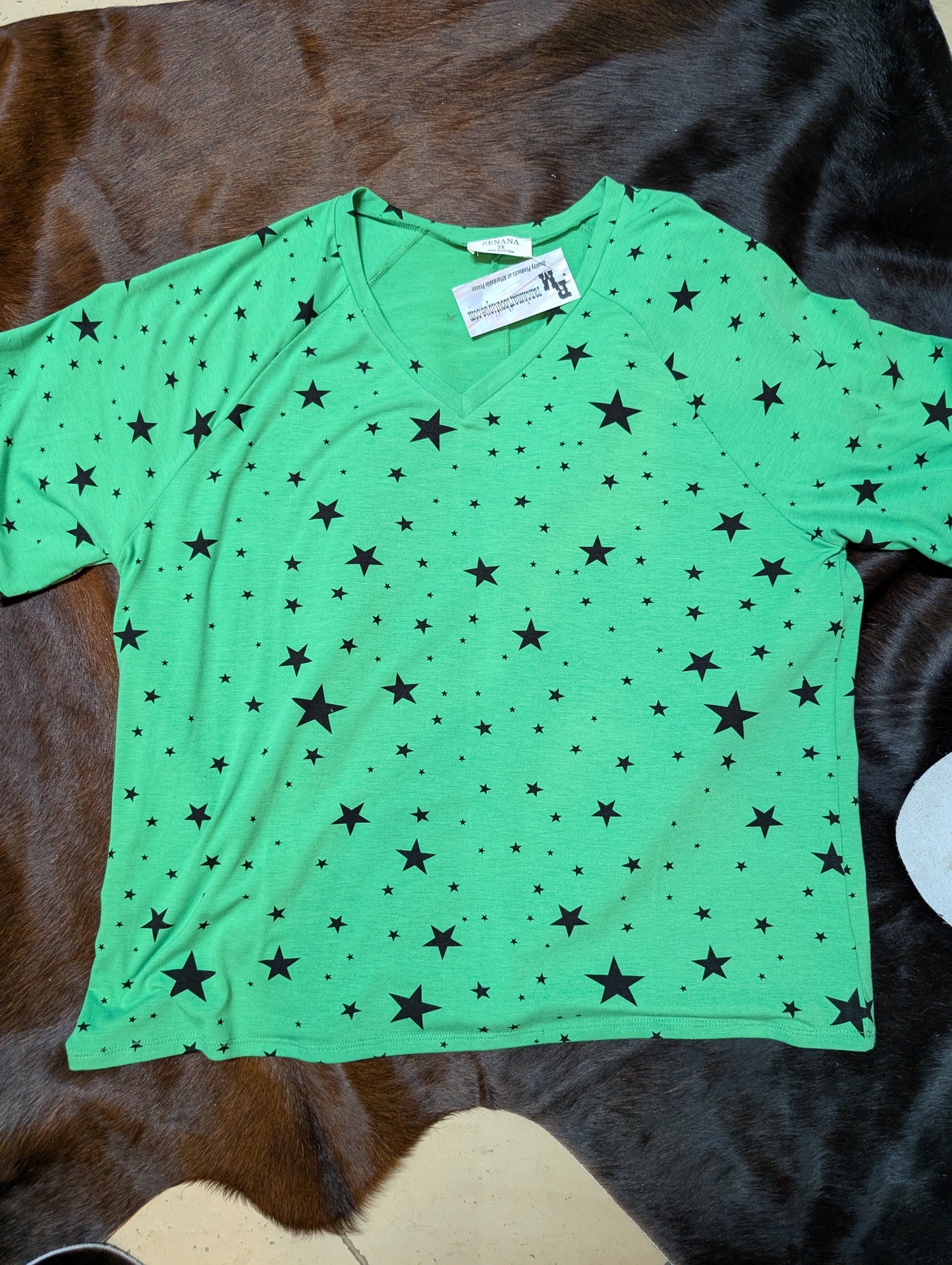 Zenana Plus Super Soft Star Shirt