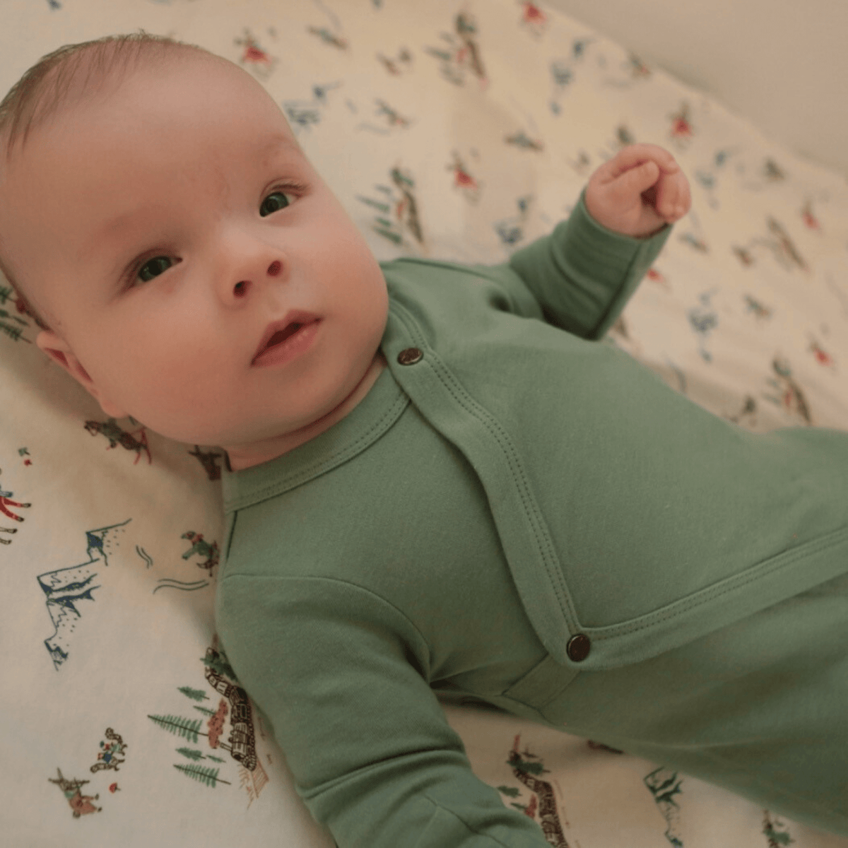 2 pc. footie set | Red and Green