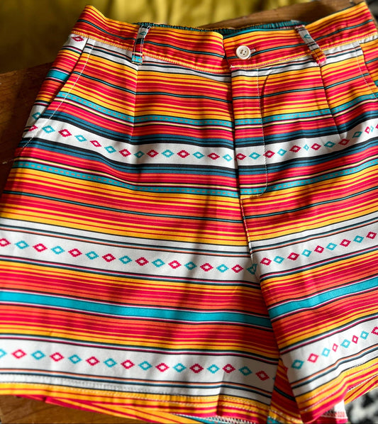 Women's Serape Print Shorts – Western Boho Style