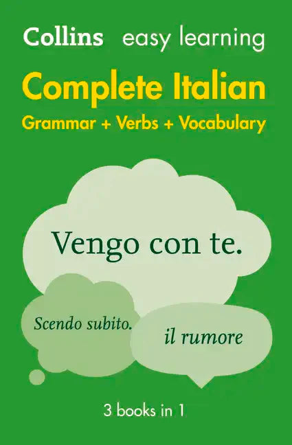 Easy Learning Italian Complete Grammar, Verbs and Vocabulary (3 Books in 1): Trusted Support for Learning - Paperback