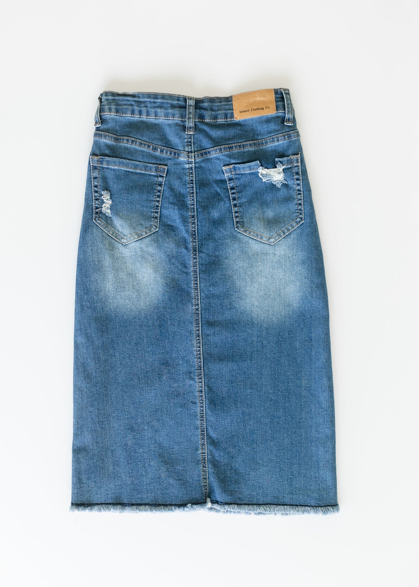 Hadley High Rise Denim Midi Skirt - FINAL SALE