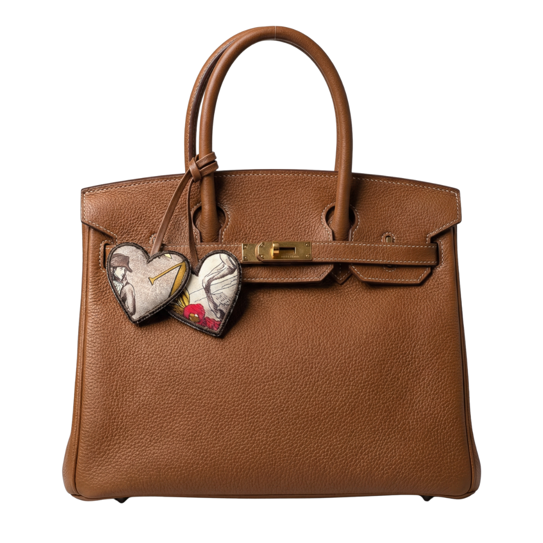 Napoleon Scarf Double Heart Bag Charm