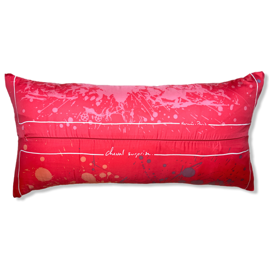 Cheval Surprise Vintage Silk Scarf Lumbar Pillow 35"