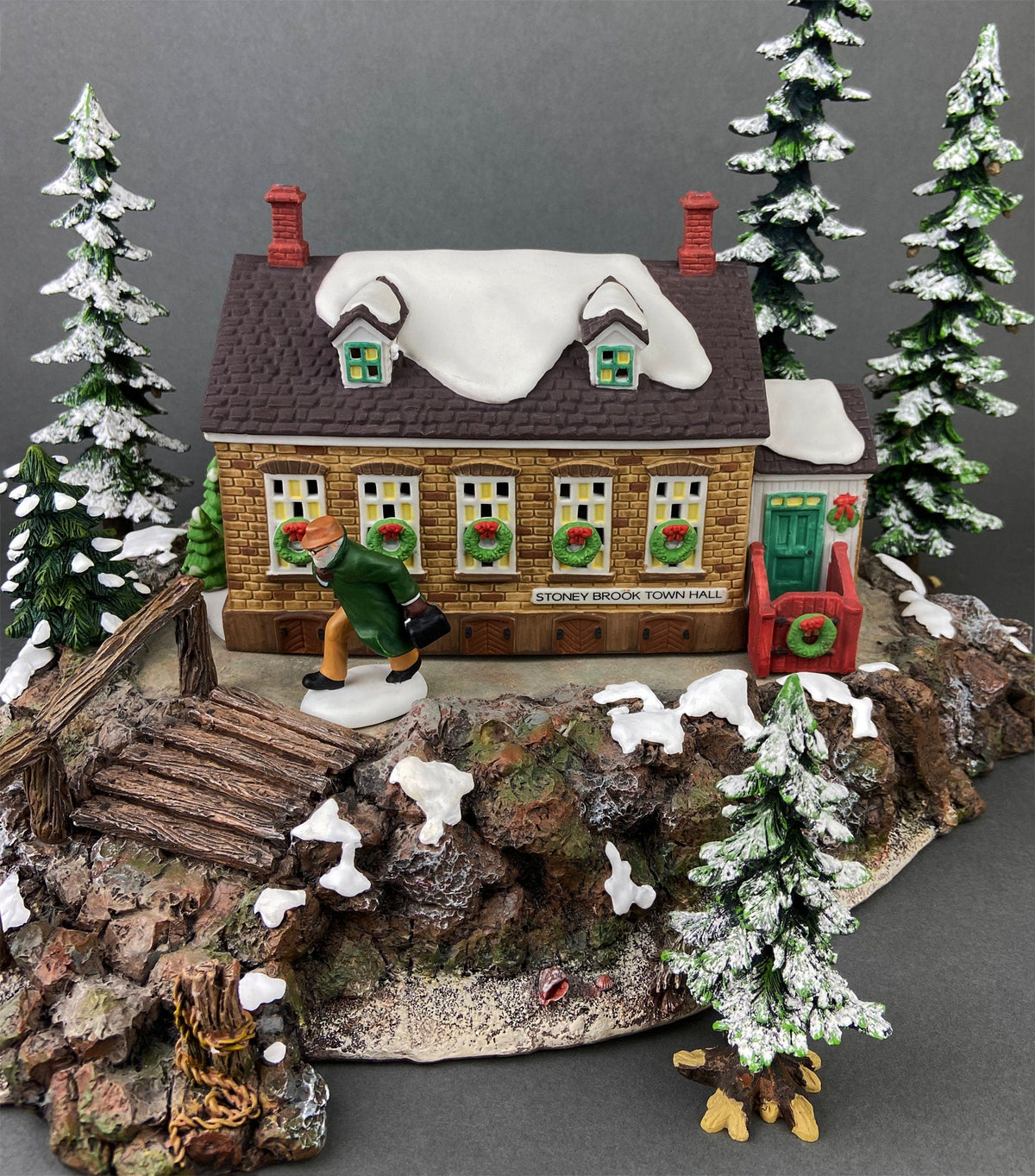 Christmas Village Accessories by Department 56. Town Square Gazebo with Intricate Detail.