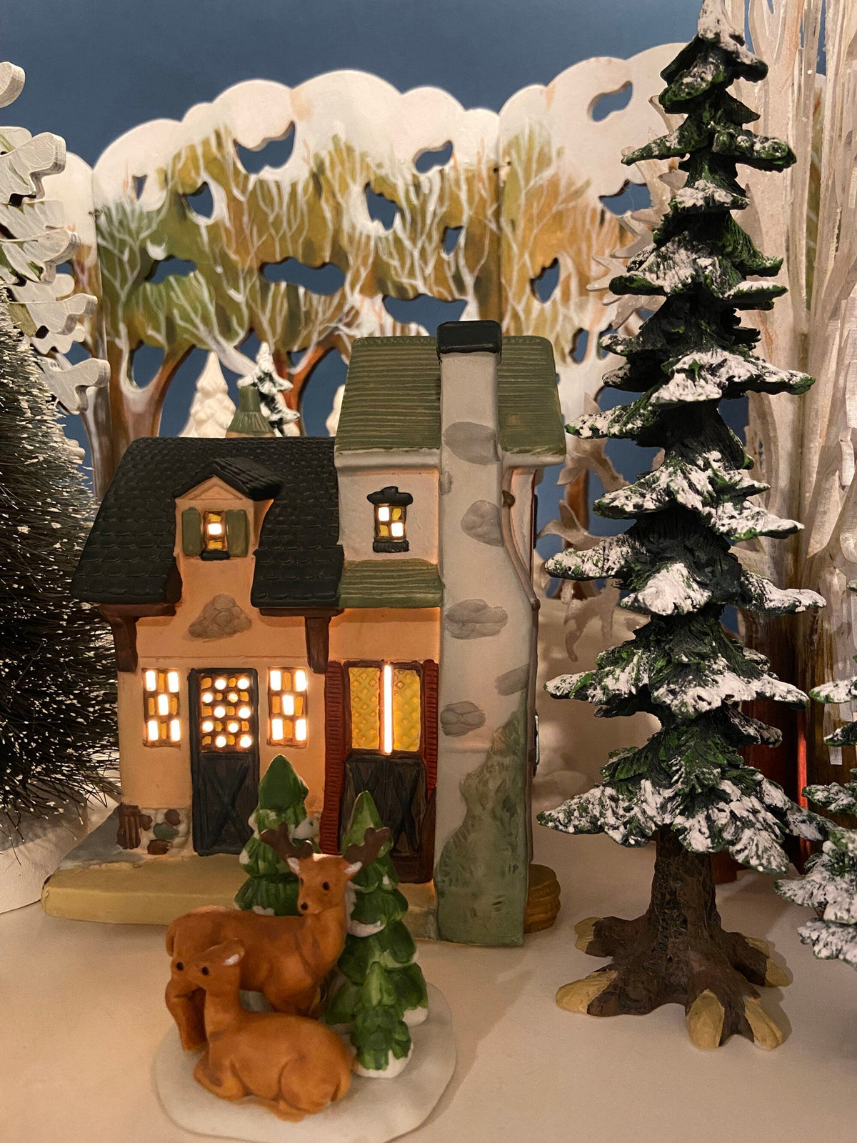 Department 56 Illuminated House. Elfie's Sleds and Skates. North Pole Series. Hand Painted Porcelain Building with Lights. Christmas Decor.