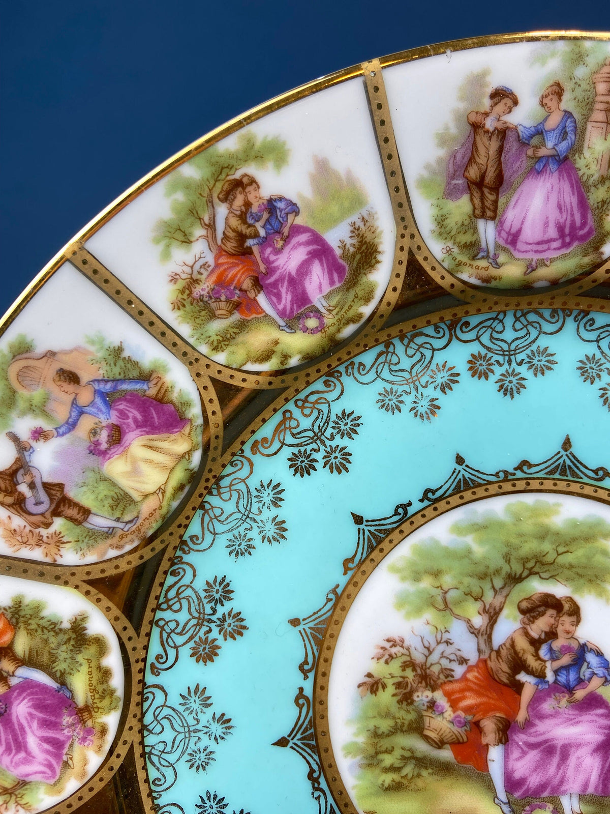 Vintage Schumann Arzberg Germany Cake Stand: Hand-Painted Tea Rose Porcelain