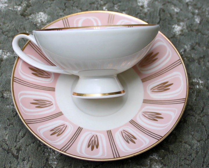Bavarian Tea Cap and Saucer - Marked S.M. 1110