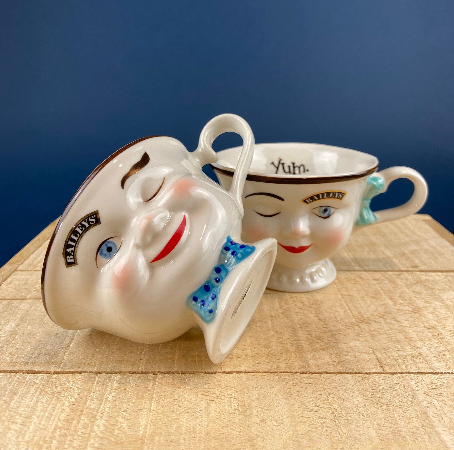 Vintage Bailey's Irish Cream Winking Face Cups - Set of Five