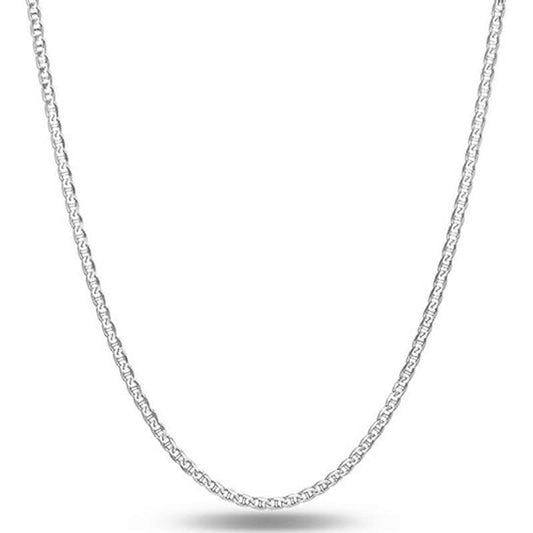 Italian Sterling Silver Mariner Link Chain