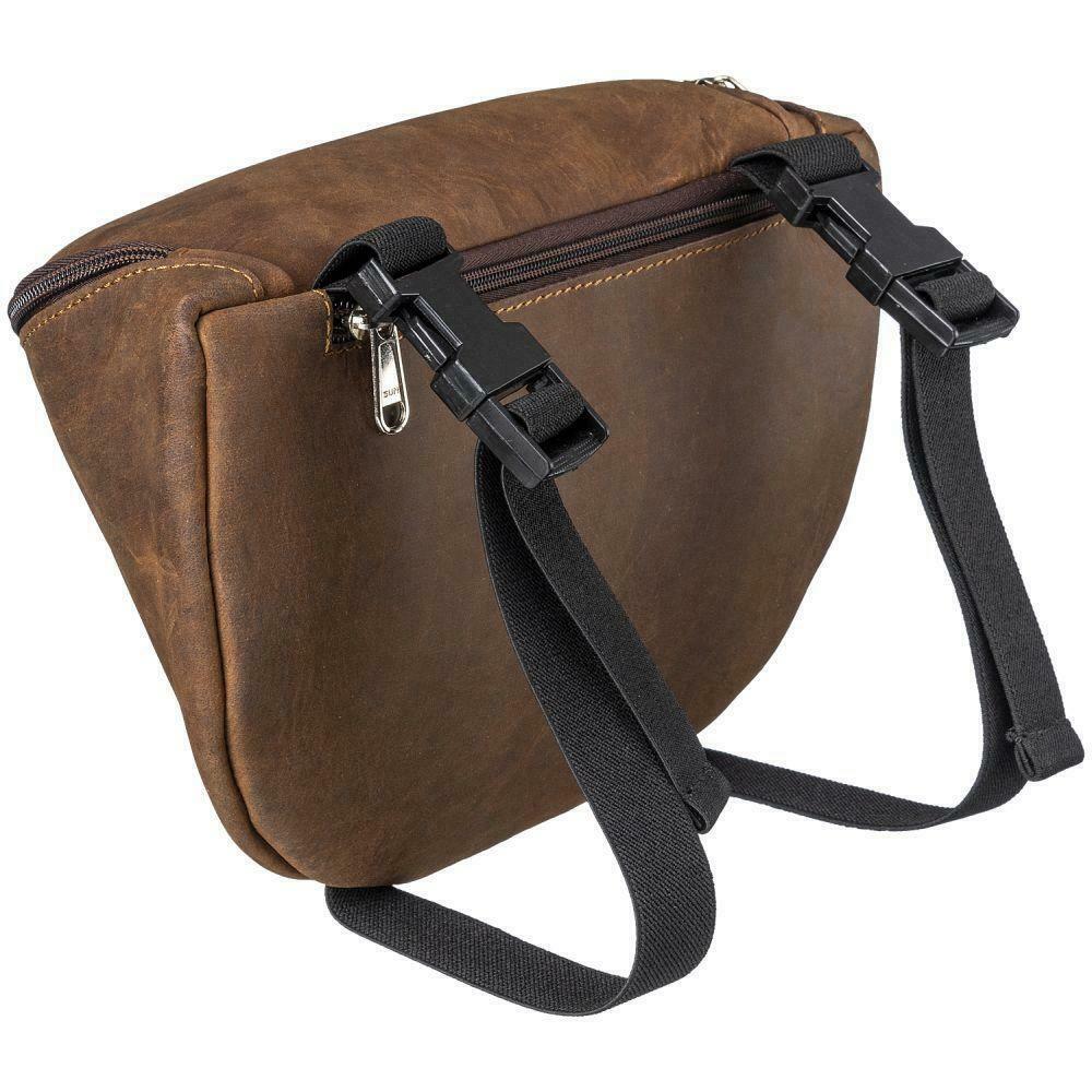 TOUGH1 SOFT LEATHER SADDLE POUCH