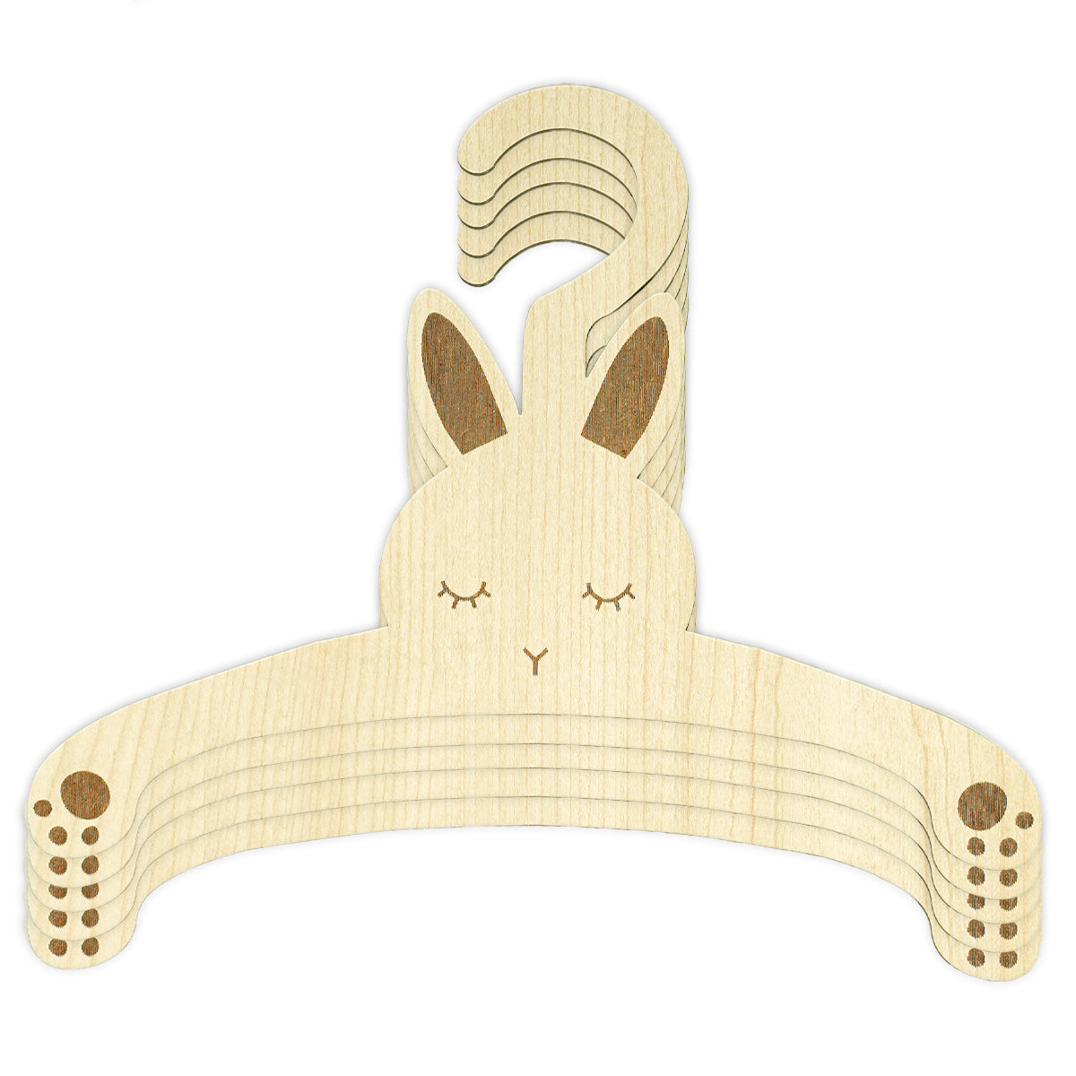 Wooden Bunny Baby Hangers, Baby Closet Hanger Set