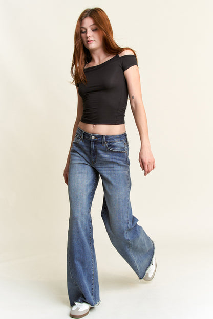 Low Rise Baggy Wide Leg Jeans