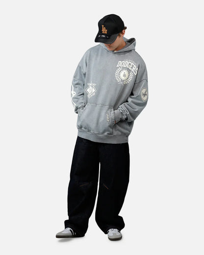 Pro Standard La Dodgers Street Team Hoodie - Washed Grey