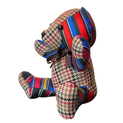 Couvertures et Tenues du Jour Vintage Silk Scarf Tender Teddy Bear