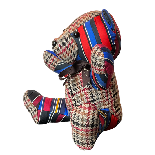 Couvertures et Tenues du Jour Vintage Silk Scarf Tender Teddy Bear