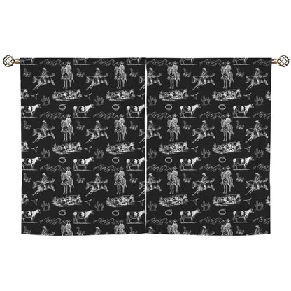 Baha Ranch Ranch Life Window Curtains 28"x40" (2-Piece) Made in America
