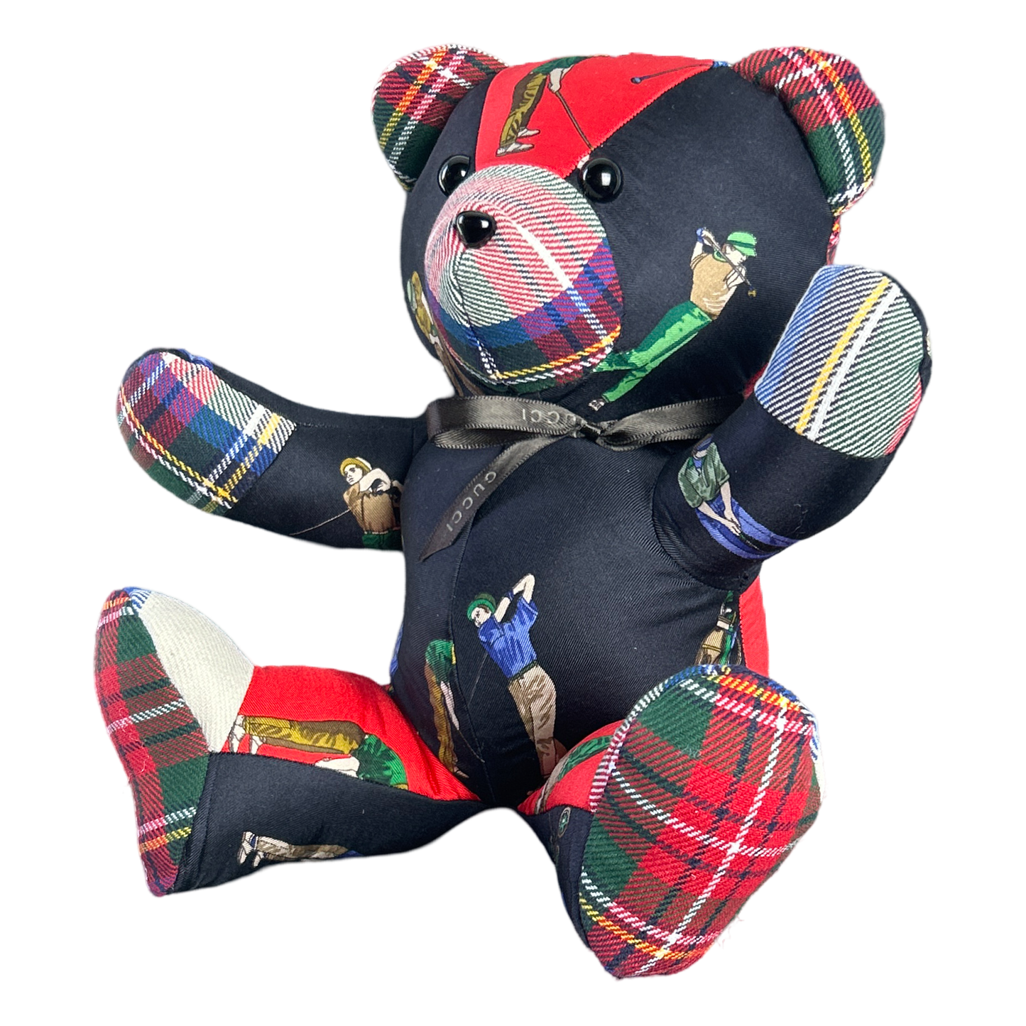 Tee Time Vintage Silk Scarf Tender Teddy Bear