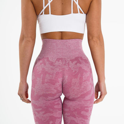 Snowflake Camouflage Seamless Yoga Pants – High Waisted Leggings