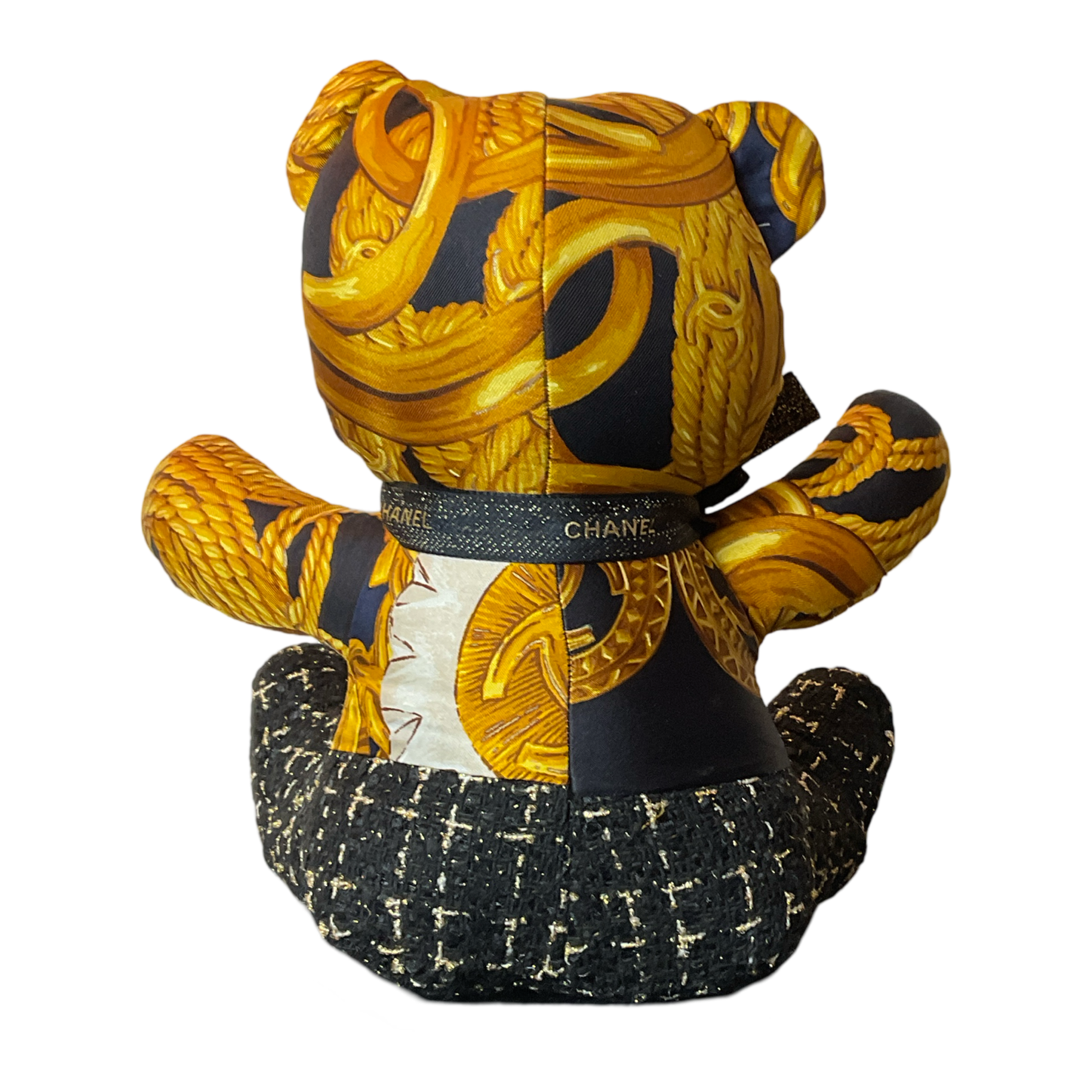 CC Logo Vintage Silk Scarf Tender Teddy Bear