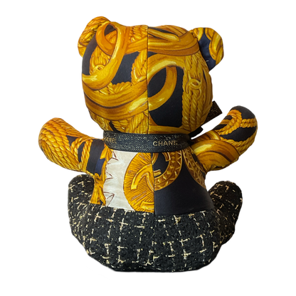 CC Logo Vintage Silk Scarf Tender Teddy Bear
