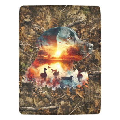 Baha Ranch Camo Lab Ultra-Soft Micro Fleece Blanket 60" x 80" Made in America