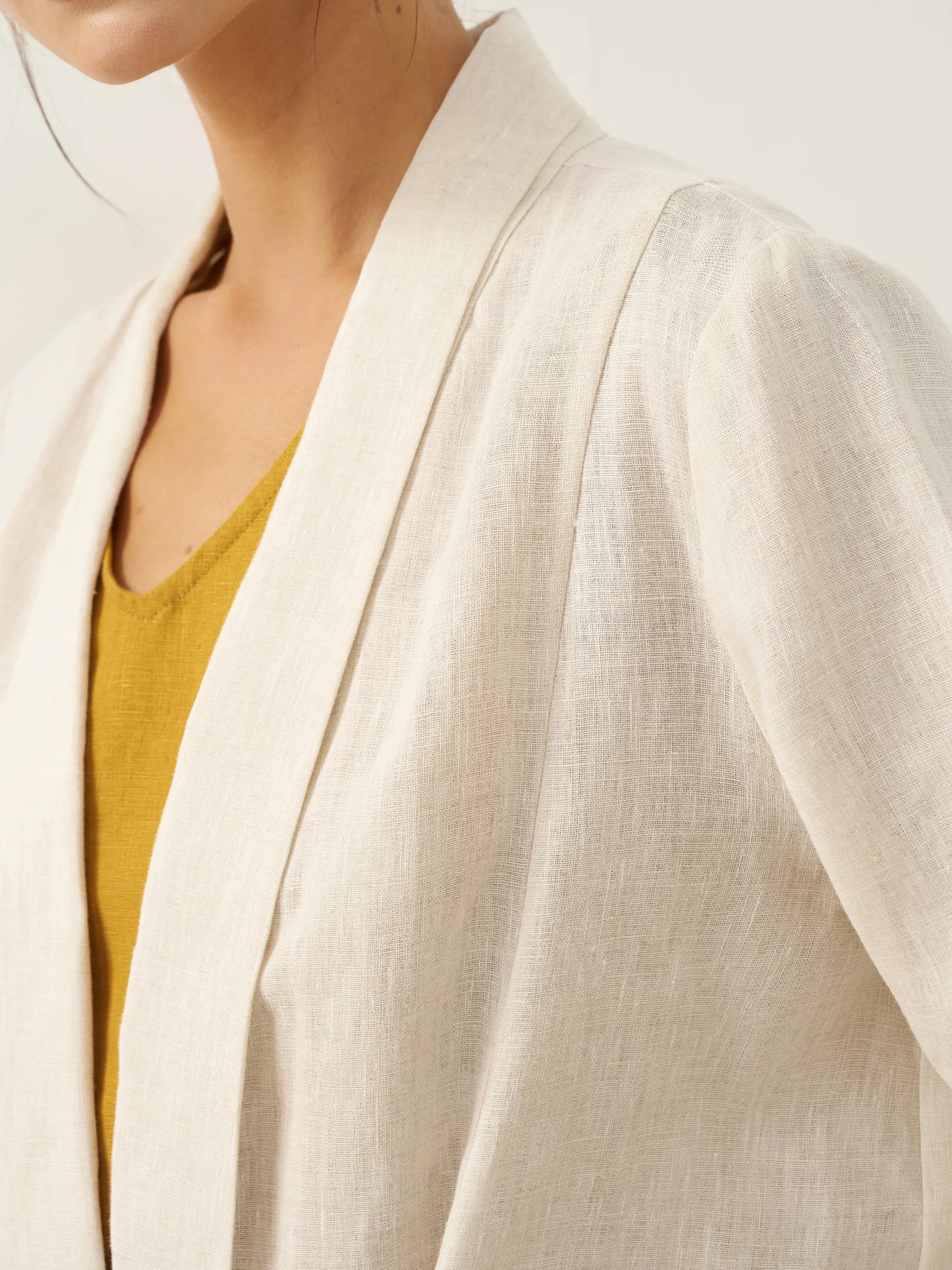 100% Linen Kimono Belted Blazer BRIA