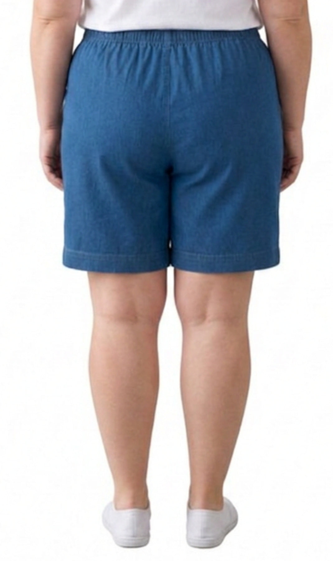 Women's Pull-On Denim and Twill Shorts — Stretch Waist No Zipper