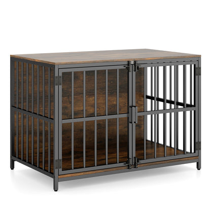 40 Inch Dog Crate Furniture Dog Kennel with Dual Lockable Double Doors