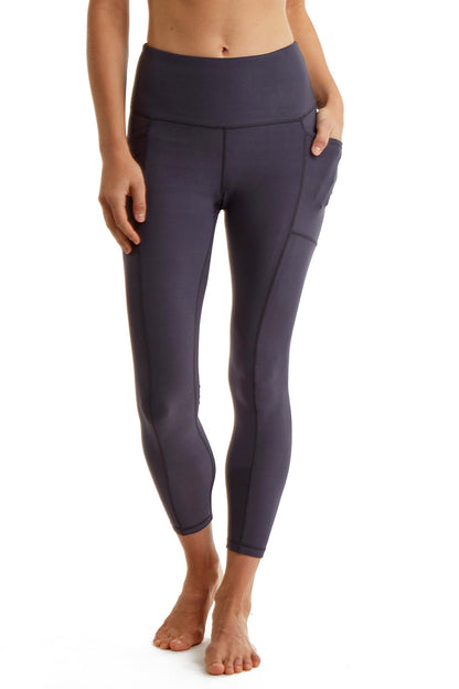 Women's 7/8 Leggings with Side Phone Pockets — Compression Double Knit