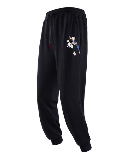 7046 Flowers Embroidery Joggers