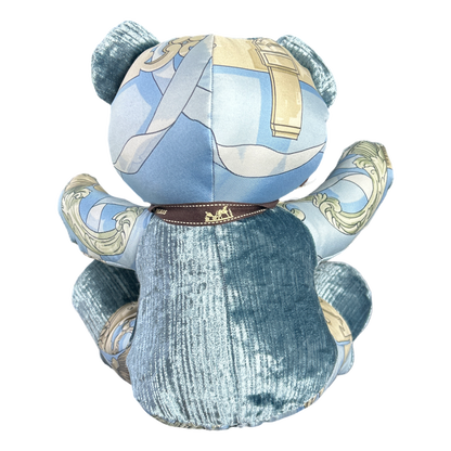 Vintage Silk Scarf Tender Teddy Bear