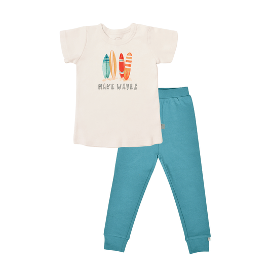 short sleeve pajama set | make waves