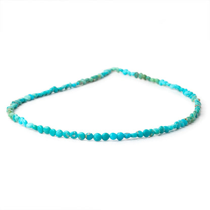 4mm Sleeping Beauty Turquoise Plain Coin beads 16 inch 108 pieces