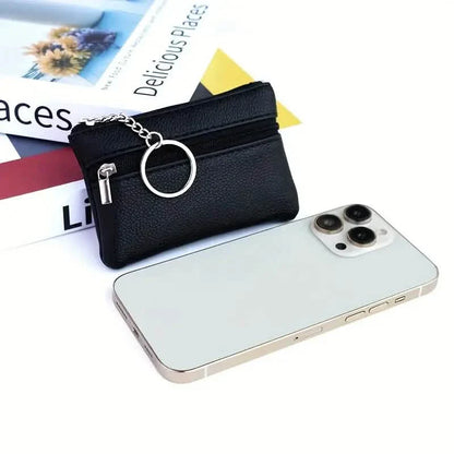 Mini Coin Wallet Purse with Keychain