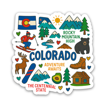 Colorado State Icons Sticker