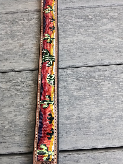 Genuine Leather Beaded Dog Collars – Handmade Durable Pet Collars in Assorted Designs