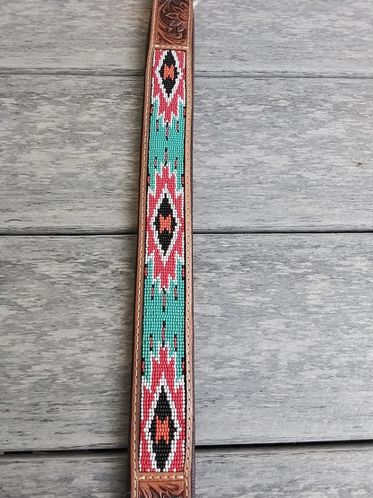 Genuine Leather Beaded Dog Collars – Handmade Durable Pet Collars in Assorted Designs