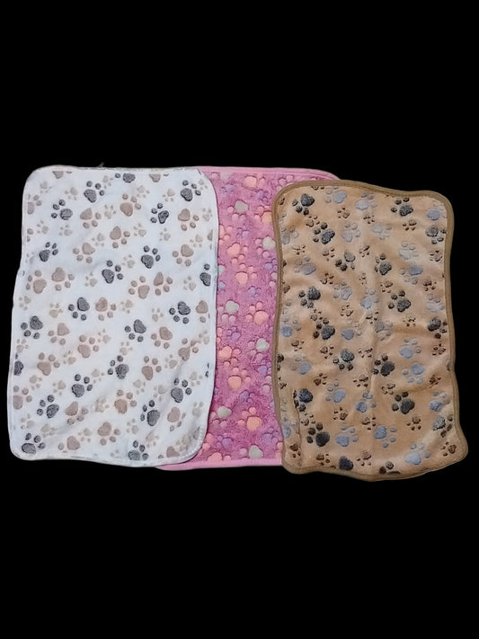 Paw Print Dog Blanket – 23"x15" Soft Pet Throw, 3 Colors, Limited Supply