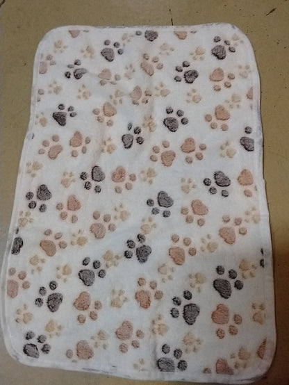 Paw Print Dog Blanket – 23"x15" Soft Pet Throw, 3 Colors, Limited Supply