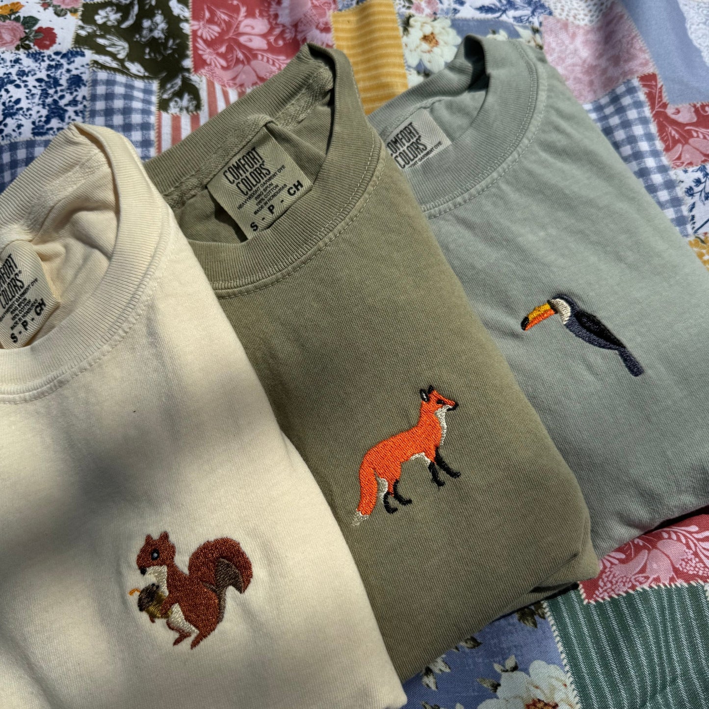Squirrel Embroidered T-Shirt