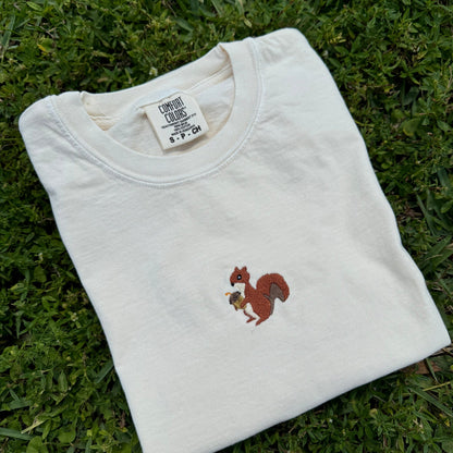 Squirrel Embroidered T-Shirt